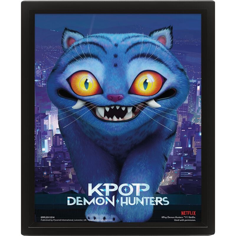 KPop Demon Hunters 3D obrázek Derpy Zarámovaný obraz vícebarevný