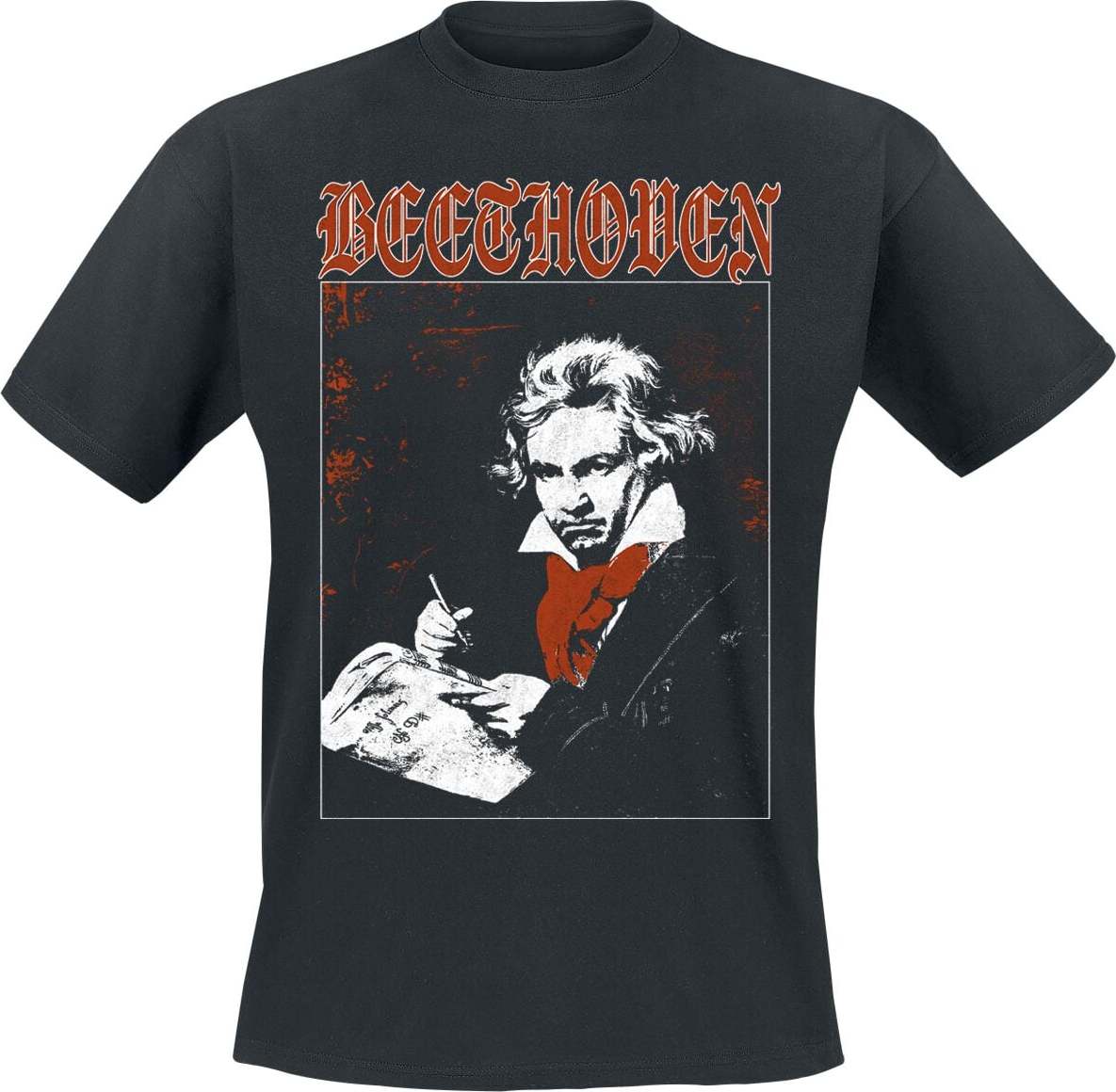 Black Metal Legends Beethoven Tričko černá