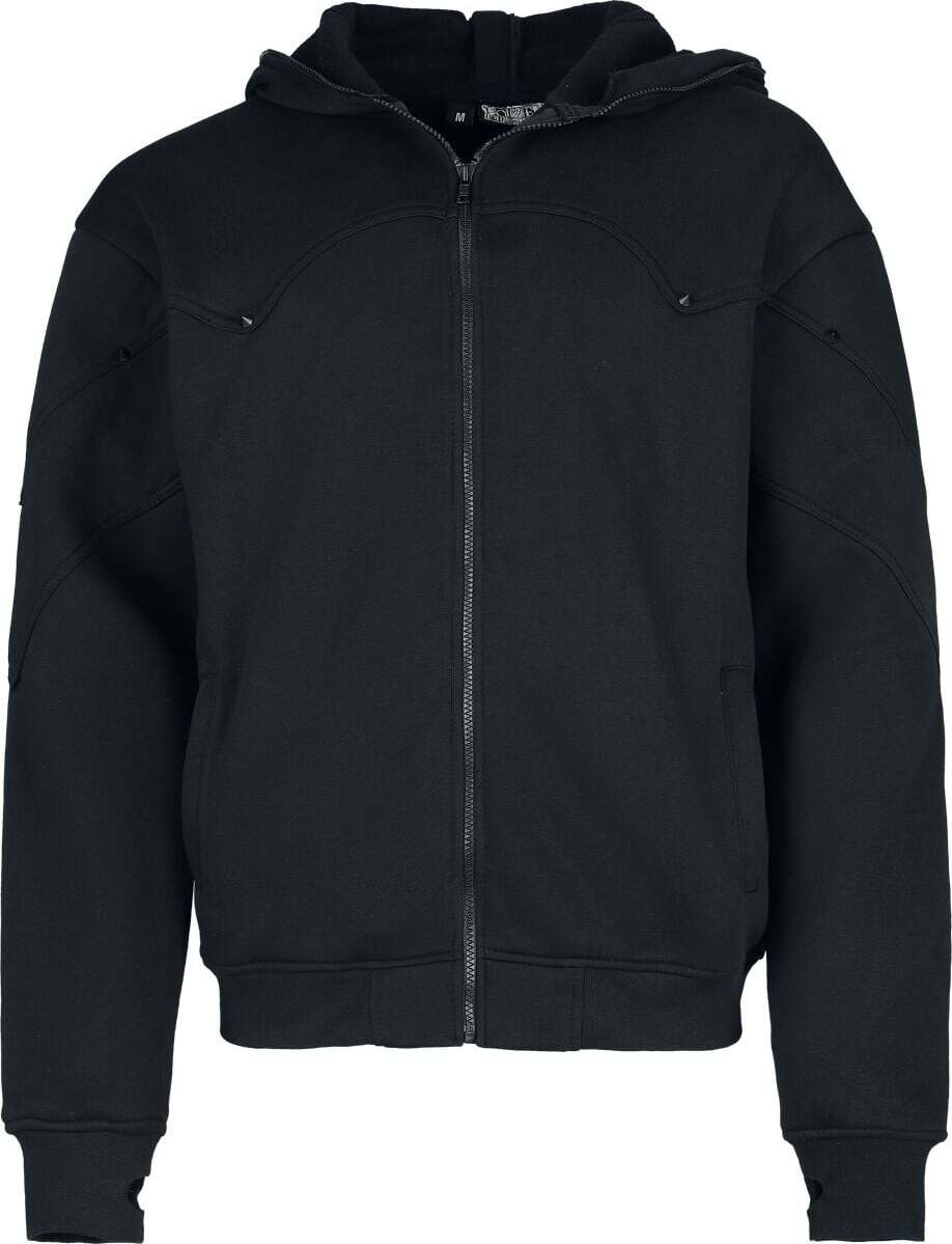 Poizen Industries Crowe Hood Mikina s kapucí na zip černá