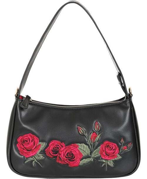 Banned Retro Rose Garden Kabelka cerná/cervená