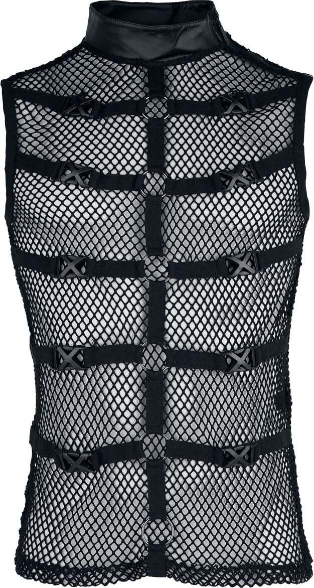 Punk Rave Síťovinová vesta Punk Personalised Tank top černá
