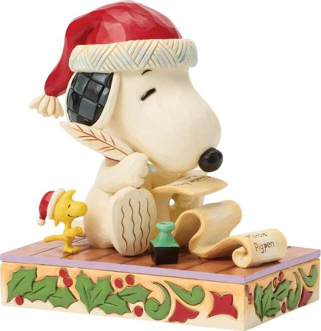 Peanuts Dear Santa (Snoopy and Woodstock with List) Sberatelská postava vícebarevný