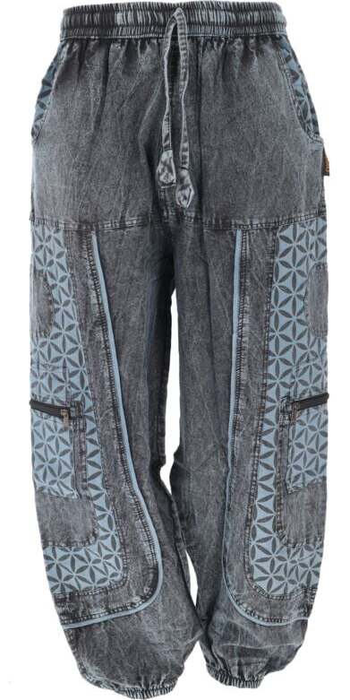 Guru-Shop Goahose, Herren Yoga Hose Kalhoty šedá
