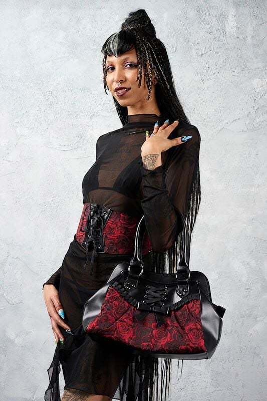 Banned Alternative Crimson Thorn Rose Kabelka vícebarevný