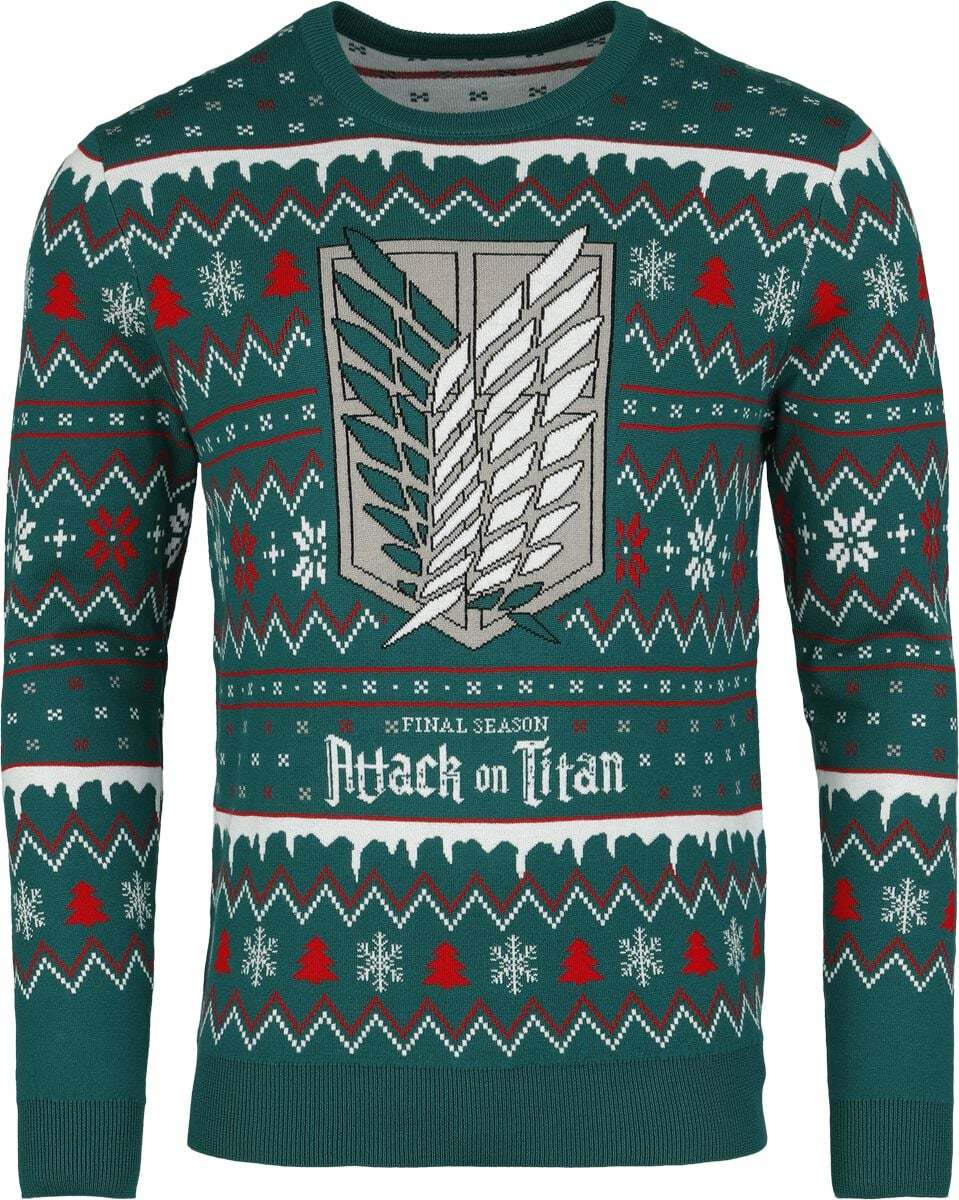 Attack On Titan Logo AOT Pletený svetr vícebarevný