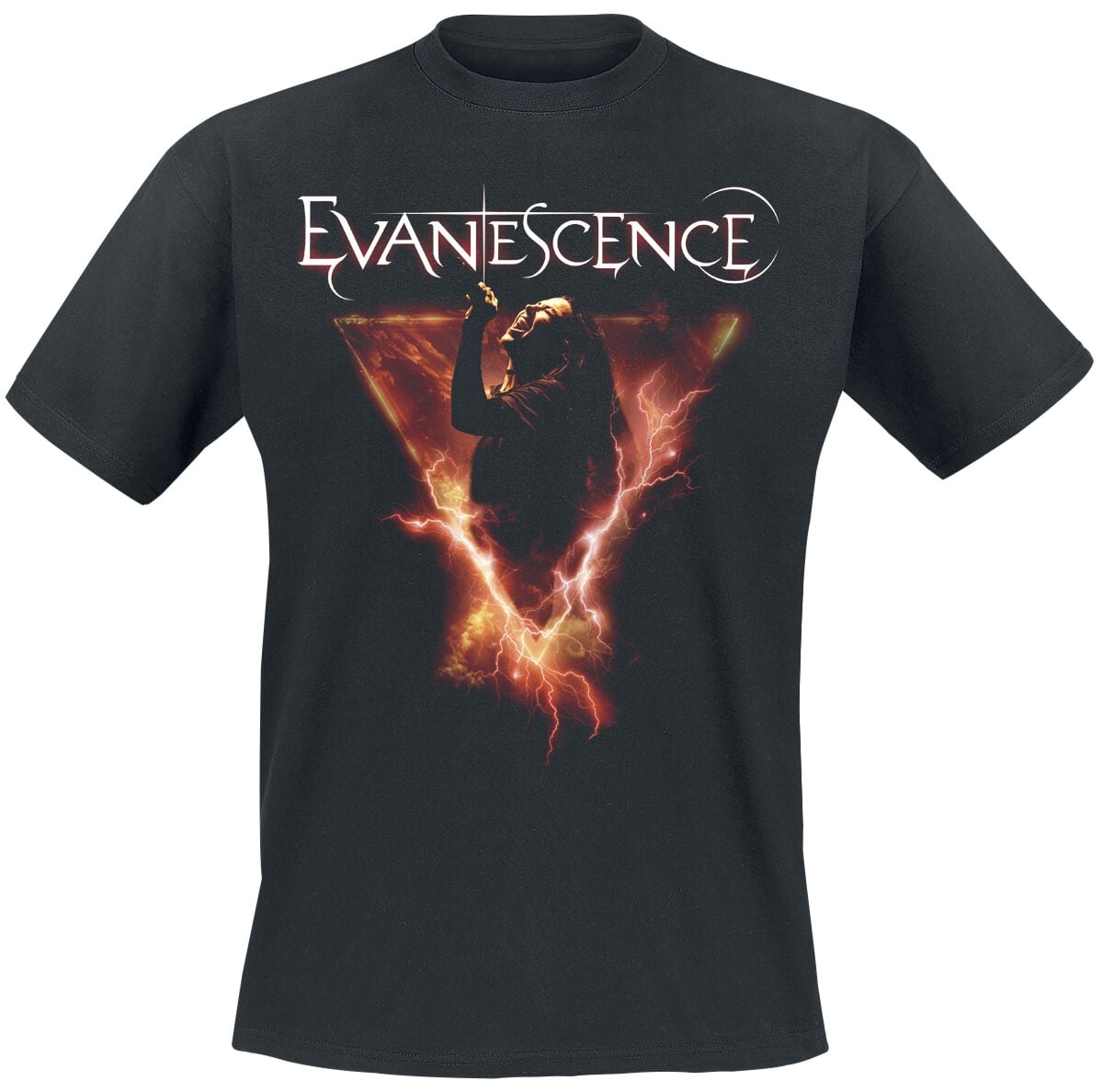 Evanescence Amy Lightning Triangle Tričko černá