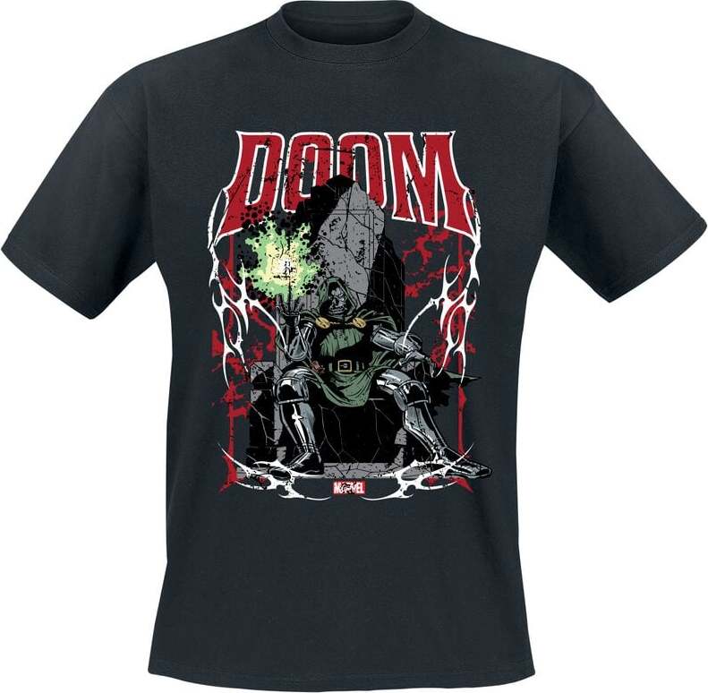 Marvel Dr. Doom Metal Tričko černá