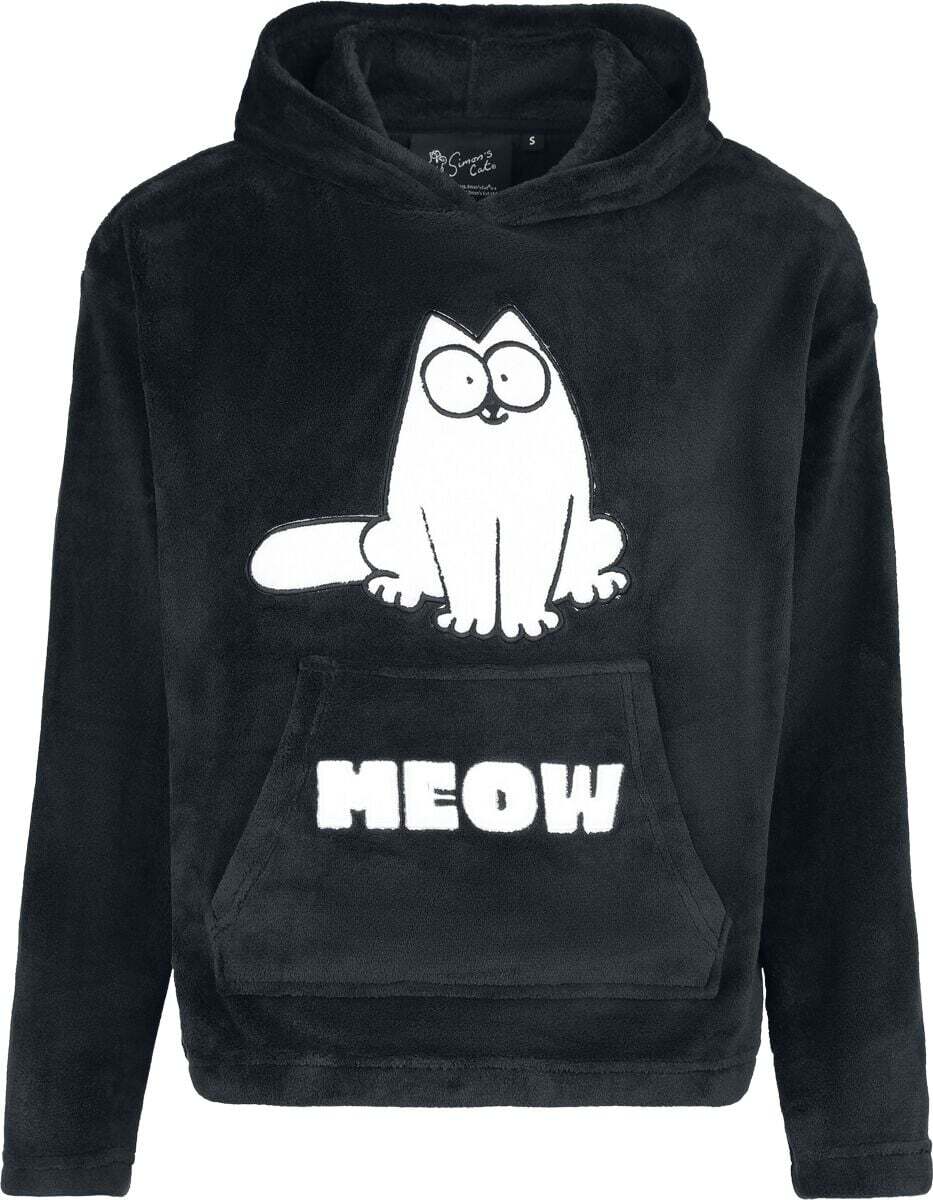 Simon's Cat Cat - Kuschelpullover Dámská mikina s kapucí černá