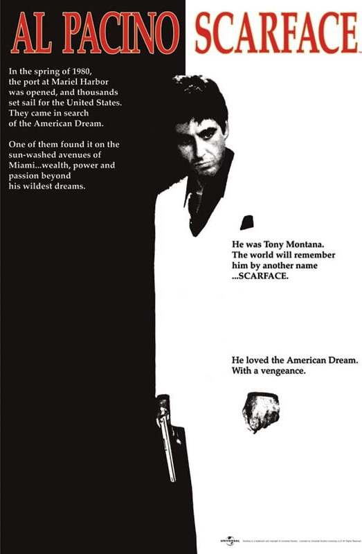 Scarface Movie Sheet plakát vícebarevný