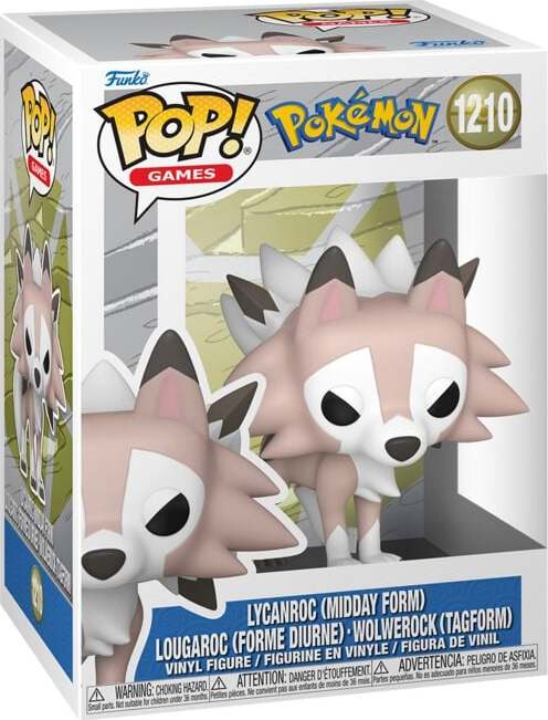 Pokémon Vinylová figurka č.1210 Lycanroc (Midday Form) Sberatelská postava standard