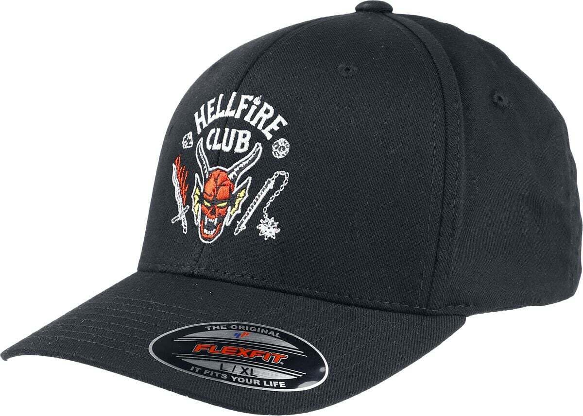Stranger Things Hellfire Club - Flexfit Cap Baseballová kšiltovka černá
