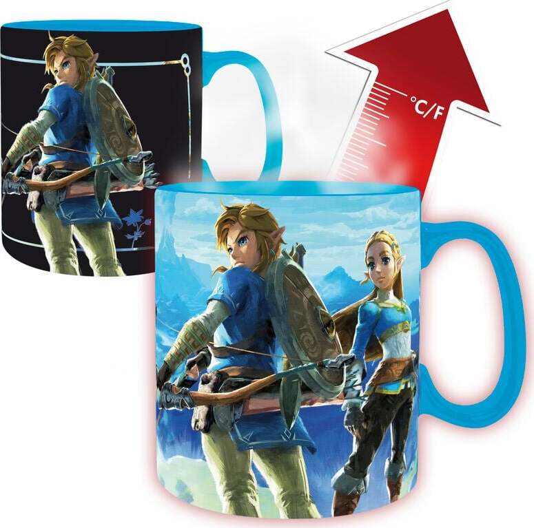 The Legend Of Zelda Magický hrnek Zelda and Link Hrnek vícebarevný