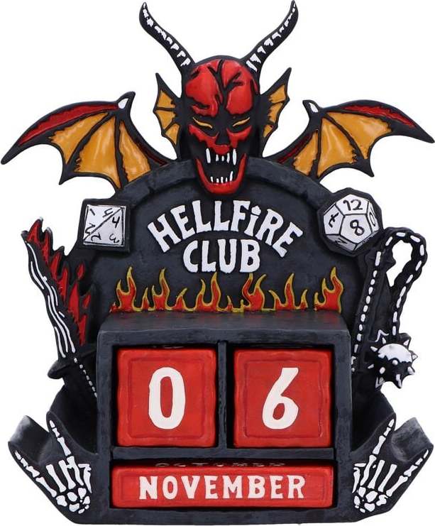 Stranger Things Nemesis Now - Hellfire Club - Ewiger Kalender Stolní kalendář standard