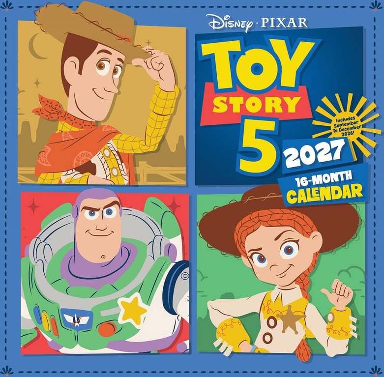 Toy Story Nástěnný klandář 2027 Nástenný kalendář vícebarevný