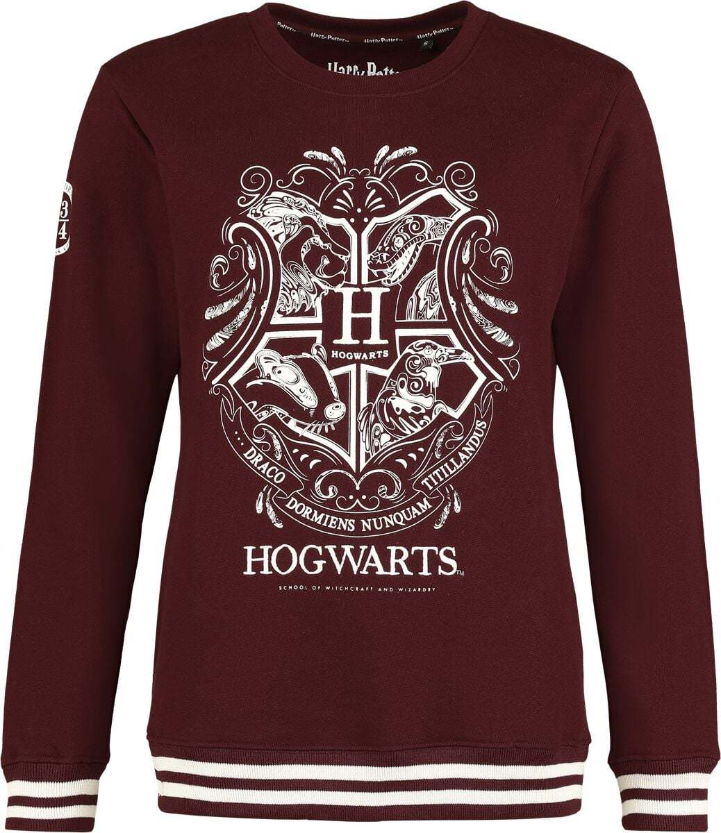 Harry Potter Hogwarts - Arabesque Dámnský svetr burgundská červeň