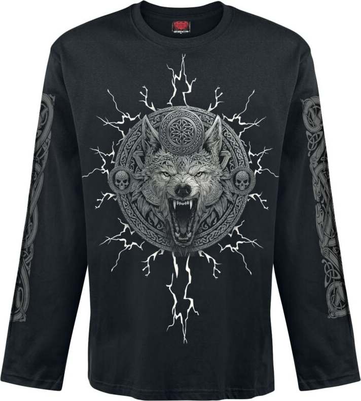 Spiral Valhalla Tričko s dlouhým rukávem černá