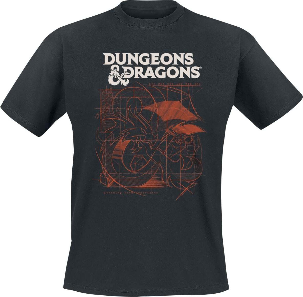 Dungeons and Dragons D&D Sketch Tričko černá