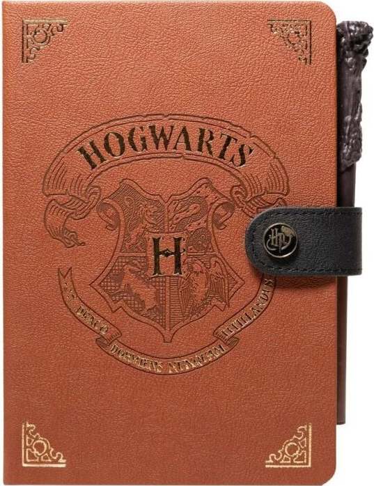 Harry Potter Notes a pero Hogwarts Notes hnědá