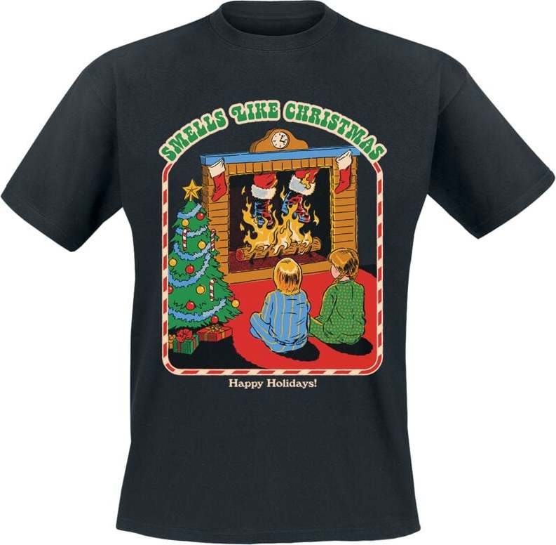 Steven Rhodes Smells like Christmas Tričko černá