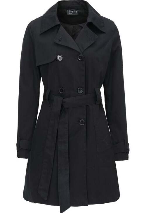 Forplay Cotton Trenchcoat Dámský kabát černá