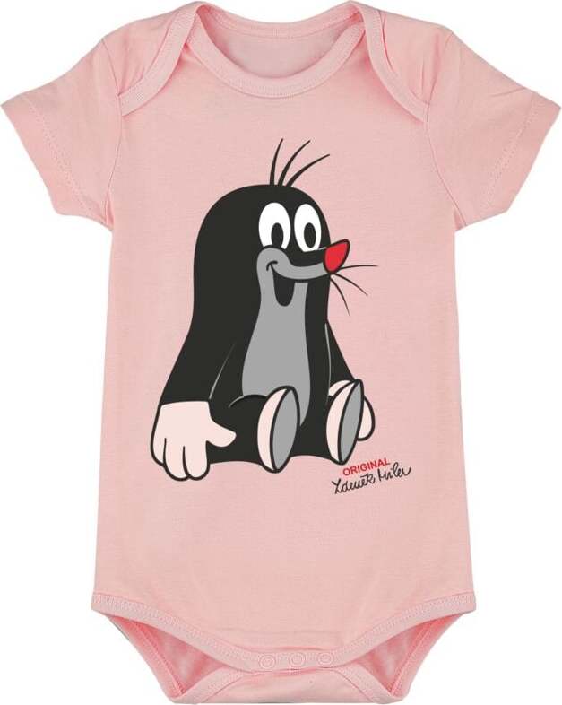 krtek Krteček body světle růžová