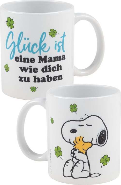 Peanuts Glück ist eine Mama wie dich zu haben Hrnek bílá