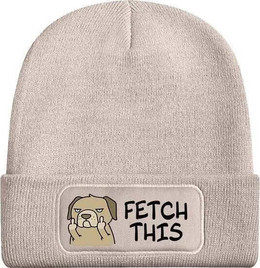 Tierisch Fetch This Cream Beanie Beanie čepice krémová