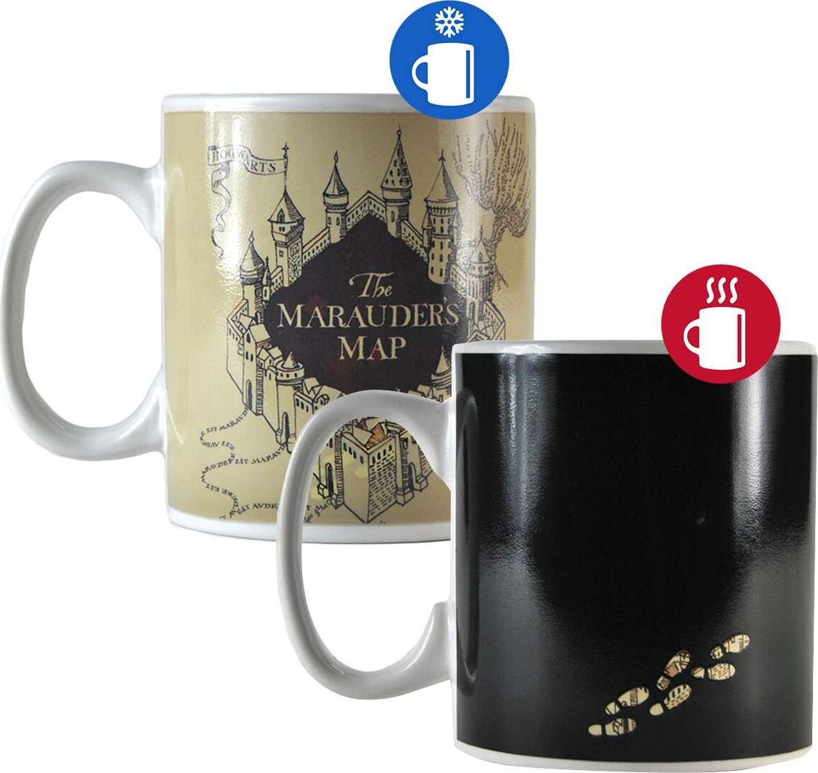 Harry Potter Hrnek Marauder's Map s potiskem, který se pod vlivem tepla mění Hrnek černá
