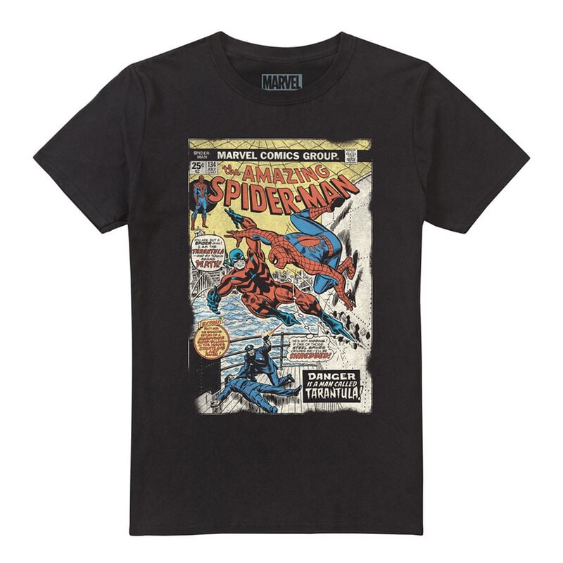 Spider-Man Retro Tarantula Cover Tričko černá
