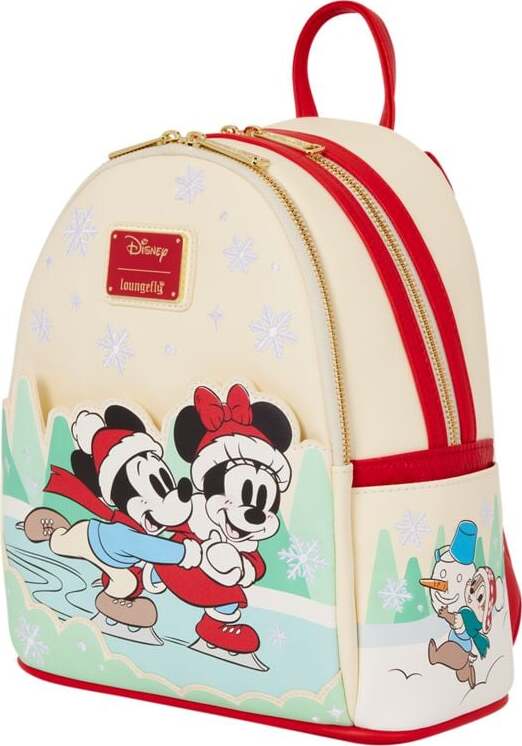 Mickey & Minnie Mouse Loungefly - Mickey and Friends Ice Skating Batoh vícebarevný