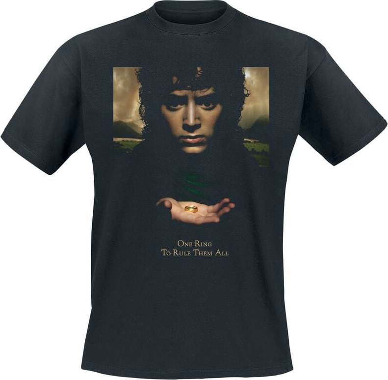 Pán prstenů Frodo Ring To Rule Them All Tričko černá