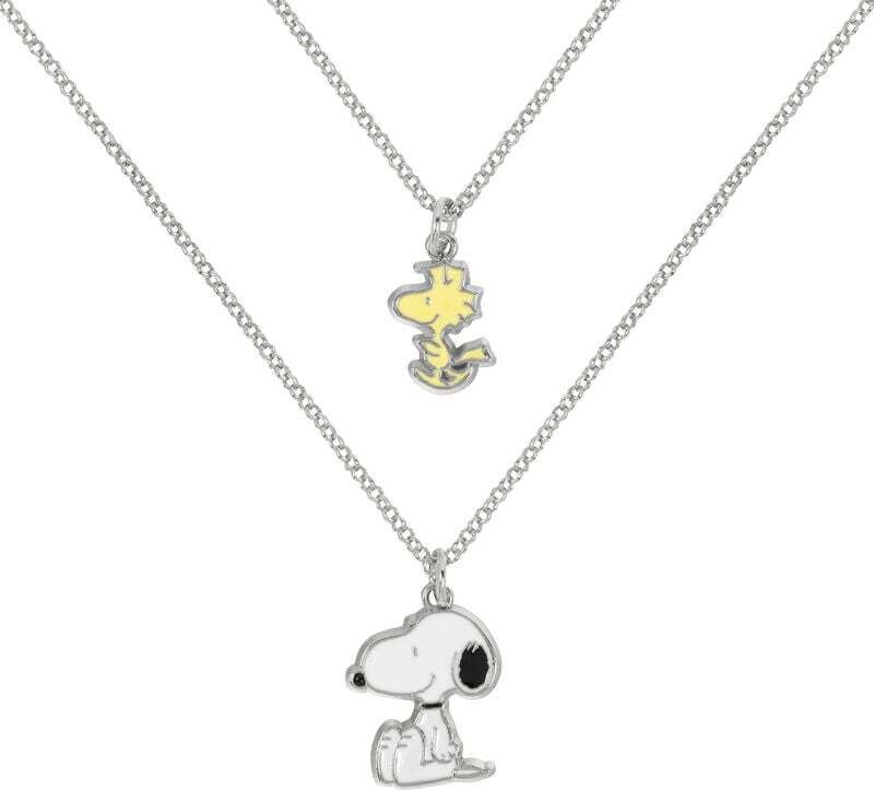 Peanuts Snoopy & Woodstock -sada 2 ks Náhrdelník - řetízek stríbrná