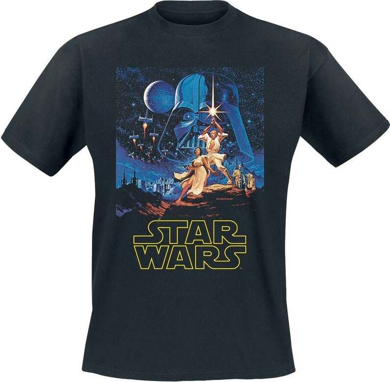 Star Wars Classic Poster Tričko černá