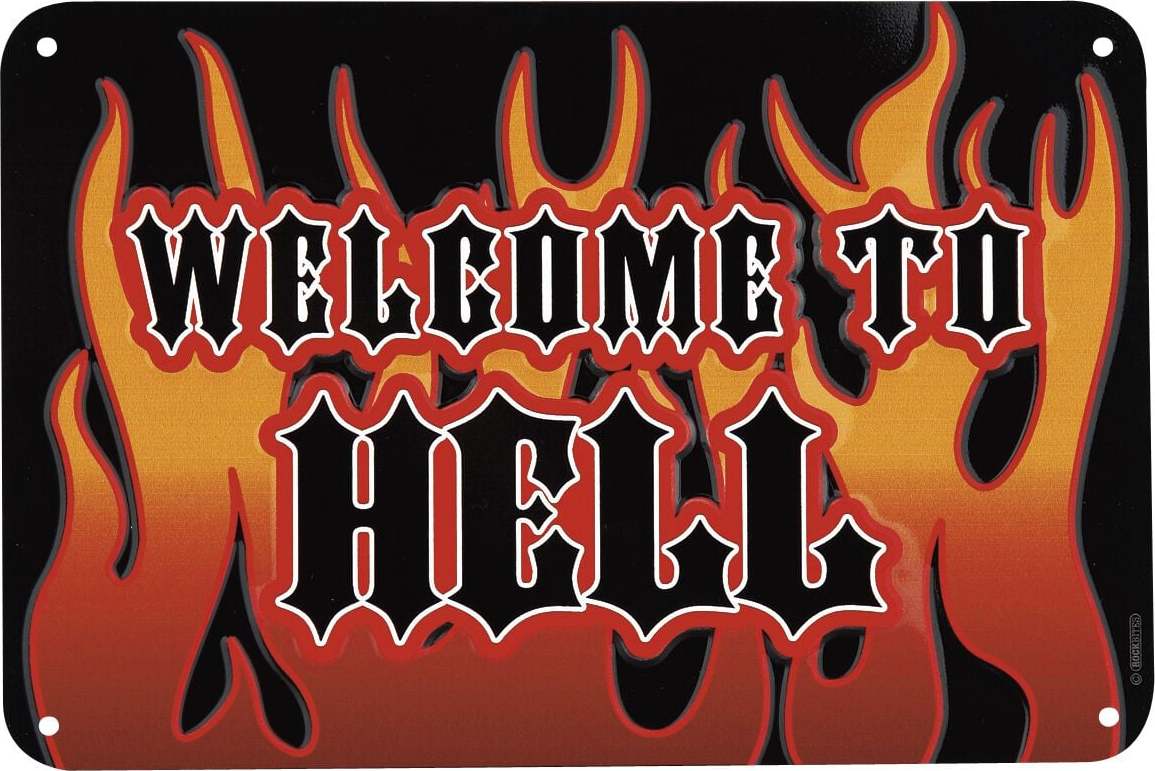 Welcome To Hell hliníkový štít standard