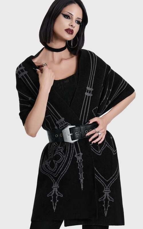Killstar CATHEDRA SPIRES SCARF Šátek/šála černá