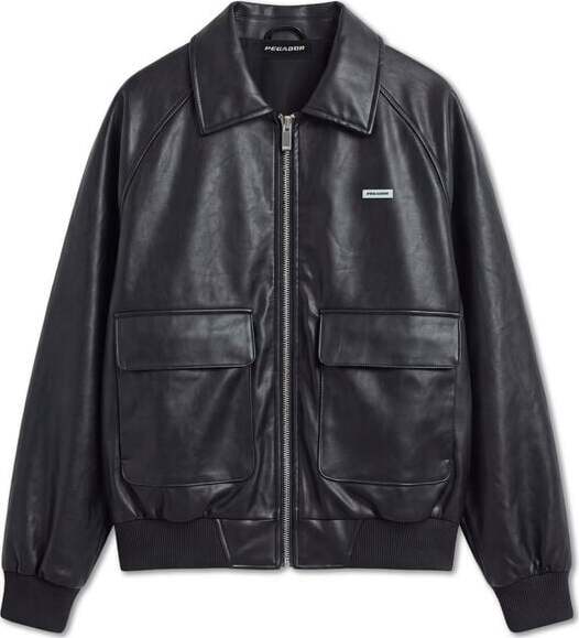 Pegador MORANO FAUX LEATHER BOMBER JACKET Bunda černá