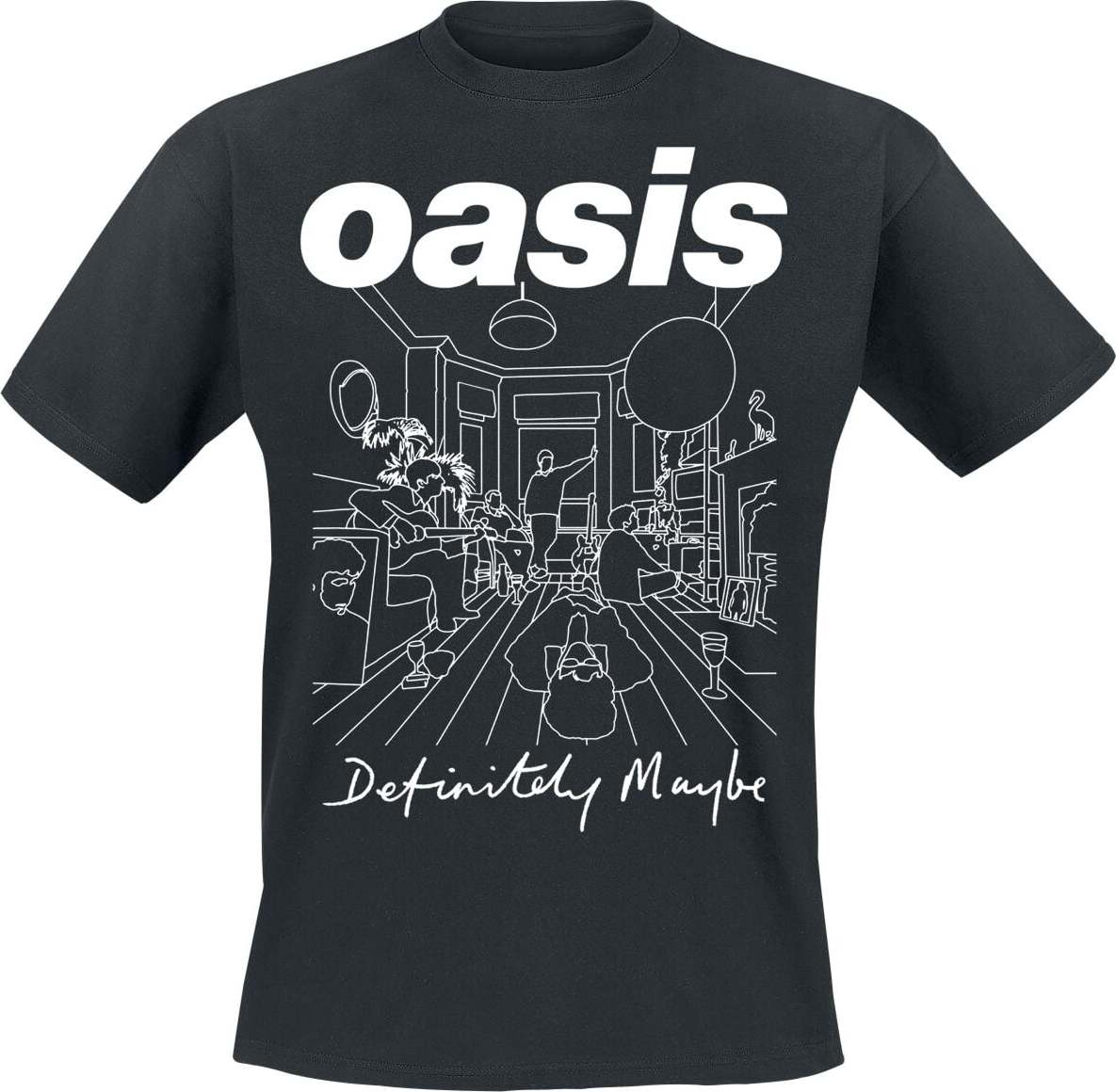 Oasis DM Illustration Tričko černá
