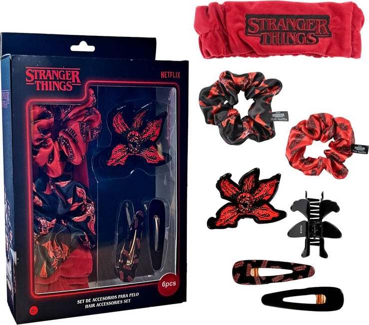 Stranger Things Stranger Things Vlasové gumičky cerná/cervená