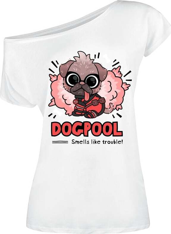 Deadpool Dogpool Smells Dámské tričko bílá