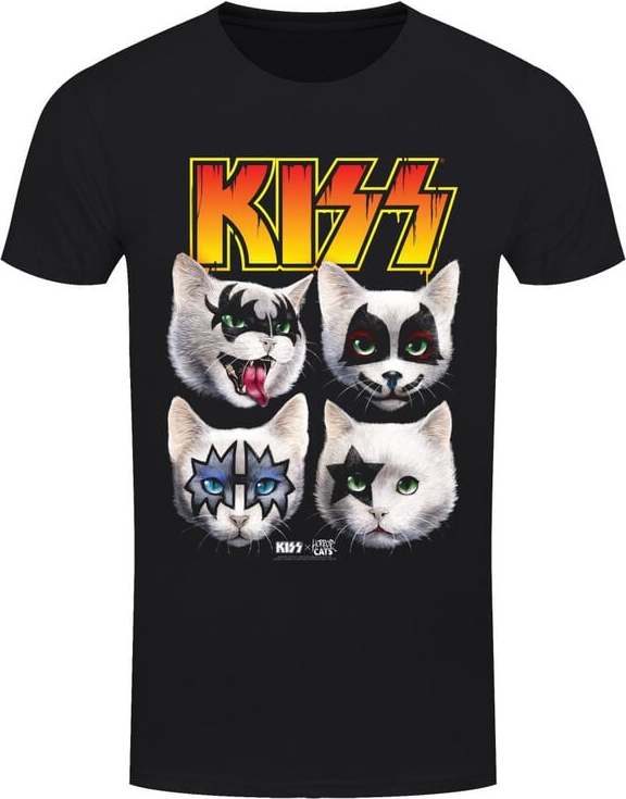 Kiss Horror Cats Feline Four Tričko černá