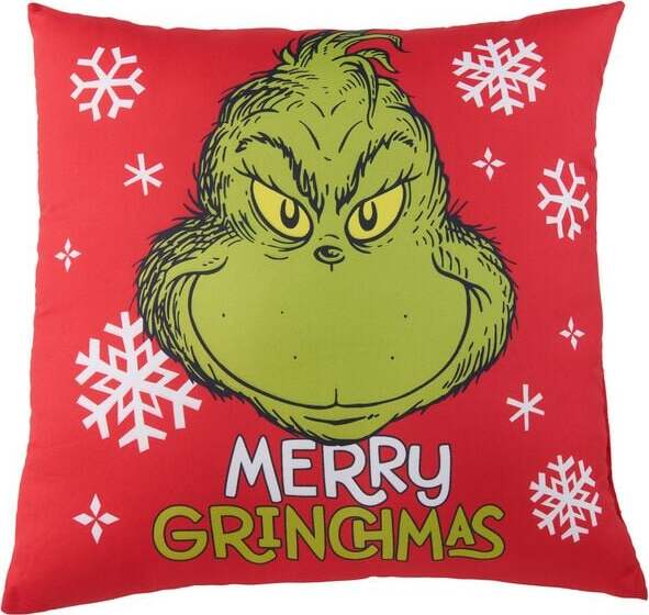 The Grinch Merry Grinchmas dekorace červená