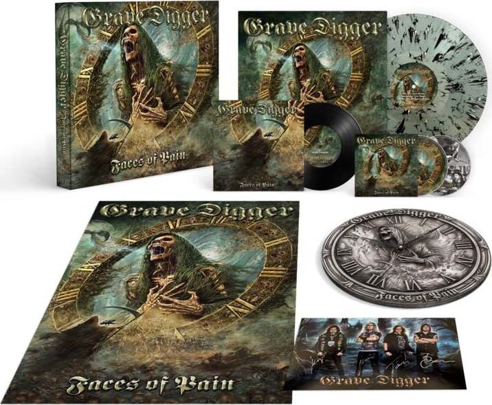 Grave Digger Faces of Pain LP & 2-CD & 7 inch standard