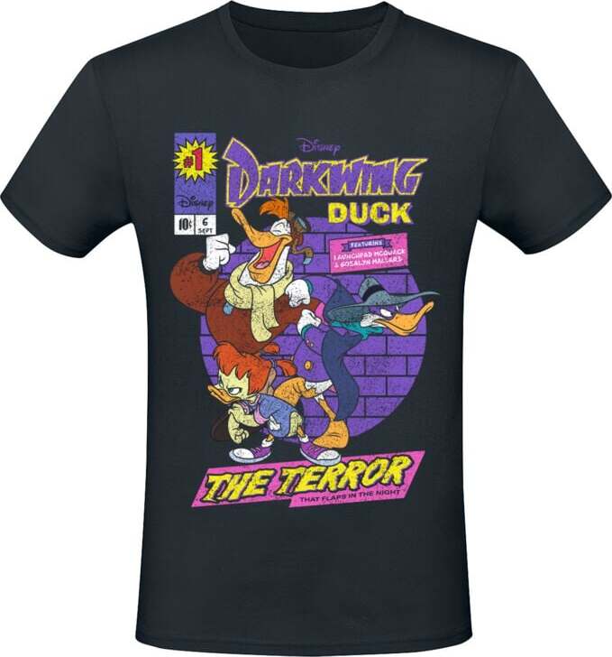Darkwing Duck Comic Cover Tričko černá