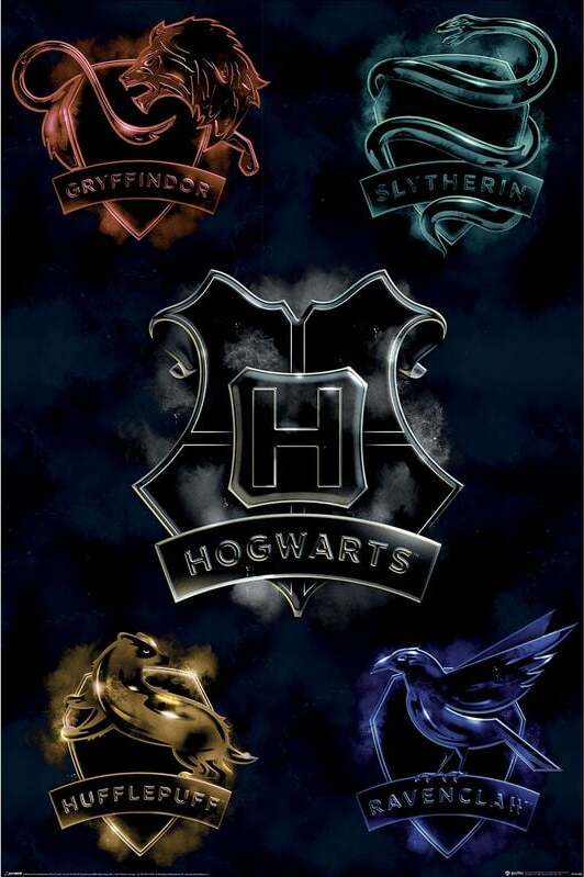 Harry Potter Houses plakát vícebarevný