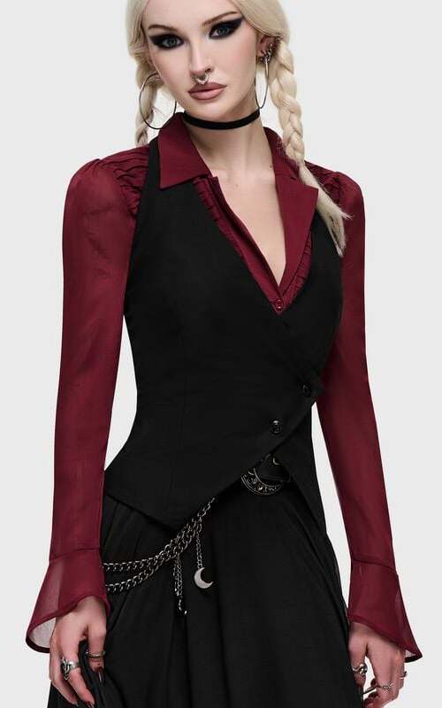 KIHILIST by KILLSTAR Witchmarked Waistcoat Dámská vesta černá