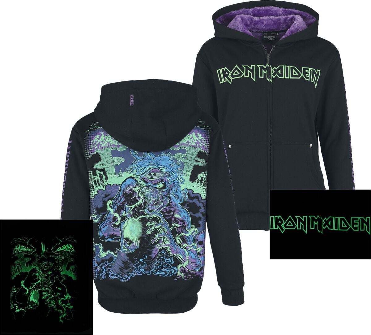 Iron Maiden EMP Signature Collection Dámská mikina s kapucí na zip černá