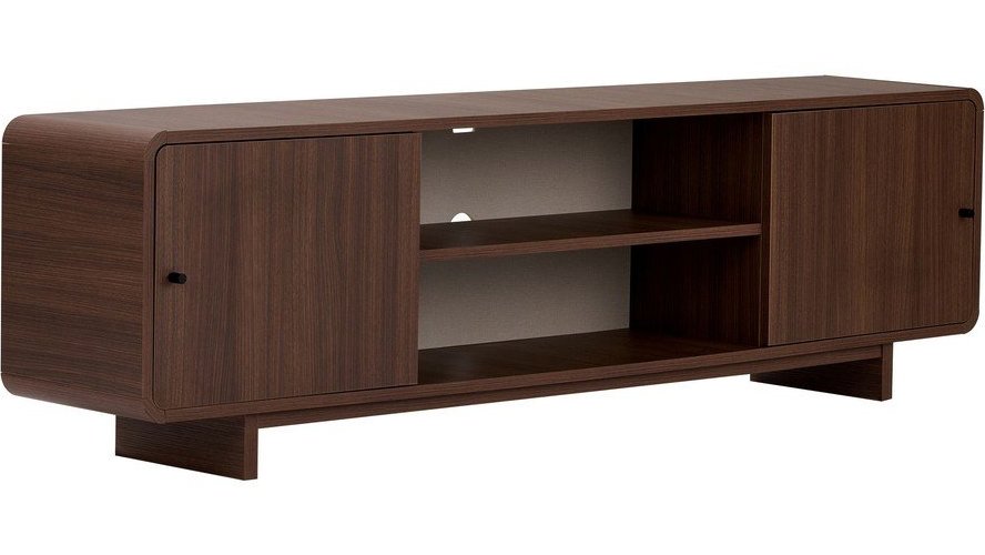 TV stolek v dekoru ořechu v tmavě přírodní barvě 180x52x34 cm Mirel – Nordure
