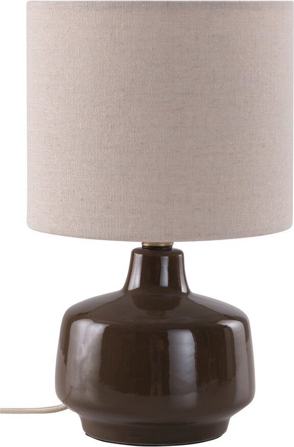 Hnědá/krémová keramická stolní lampa (výška 29 cm) Laila – Jotex