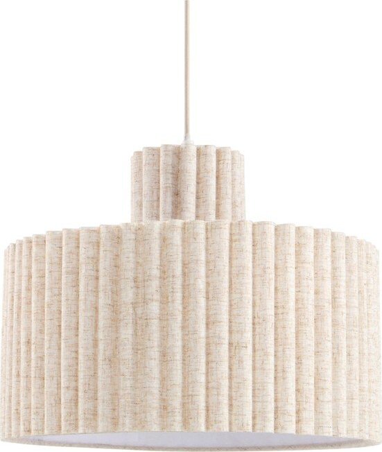 Béžové lněné závěsné svítidlo ø 40 cm Alina – Jotex