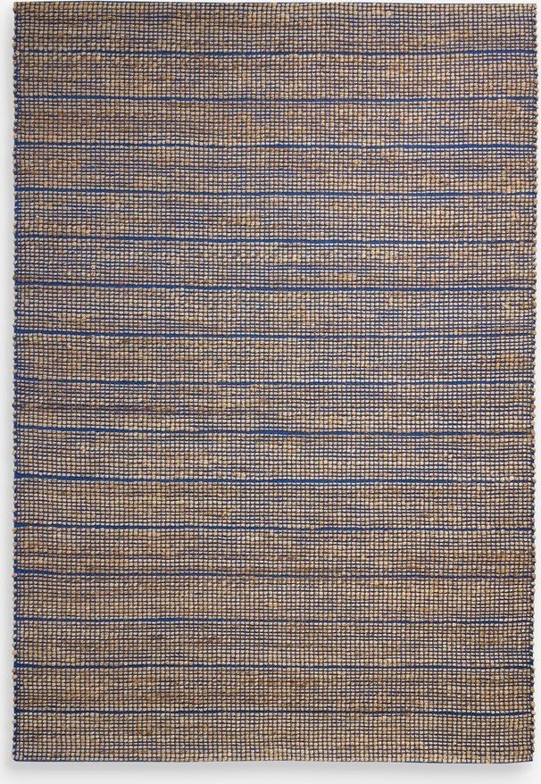 Modrý ručně tkaný koberec s příměsí juty 120x170 cm Hurley – MADE